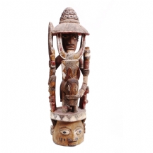 מסכת 'אפה' של שבט ירובה מניגריה, אפריקה (Yoruba (Nigeria) Epa Helment Mask)