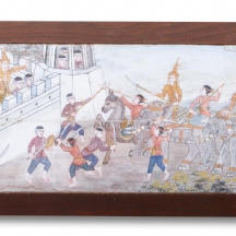 למביני דבר - ציור עתיק מהמאה ה-17, המתאר את המלחמה בין בורמה לתאילנד