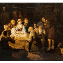 'הערצת הילד' - ציור אירופאי עתיק מהמאה ה-17