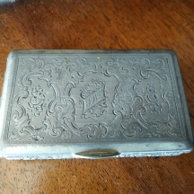 לאספני כלי כסף עתיקים - קופסת טבק אוסטרית עתיקה מהמאה ה-19, חתומה ומתוארכת