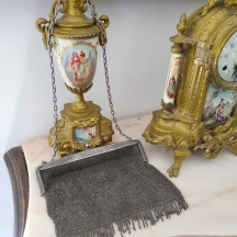 תיק ערב פולני עתיק לאישה, עשוי כסף