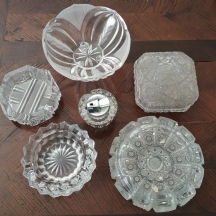 לוט של ששה פרטי קריסטל ישנים