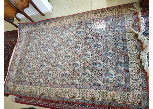 שטיח קום פרסי ישן ואיכותי, דוגמת בוטה חוזרת