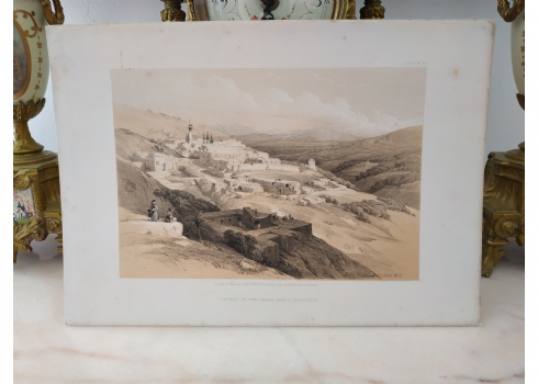 הדפס אנגלי עתיק 'Convent of the Terra Santa Nazareth '