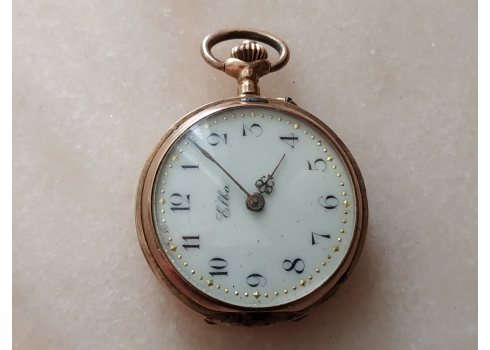 שעון כיס ישן עשוי זהב צהוב 18 קארט