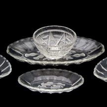 לוט של  5 קעריות הגשה עשוי זכוכית