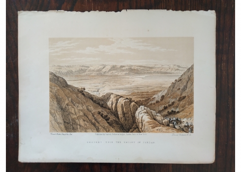 תצריב עתיק - 'Descent to the valley of the Jordan' על פי דיויד רוברטס