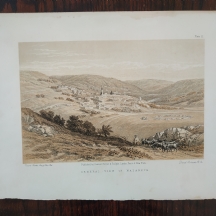 תצריב עתיק - 'General view of nazareth', על פי: 'דיויד רוברטס'