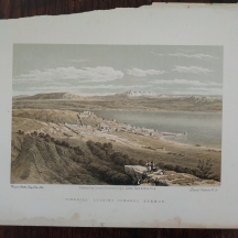 תצריב עתיק: 'Tiberias looking towards Hermon', על פי: 'דיויד רוברטס'