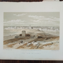 תצריב עתיק: 'Tyre from the Isthmus', על פי: 'דיויד רוברטס' (David Roberts)