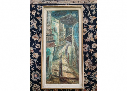 יצחק אמיתי (Yitzhak Amitai) - 'דמויות בסמטה בצפת'