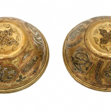 לוט של שתי קעריות סוריות עשויות ב'עבודת דמשק' (X2)