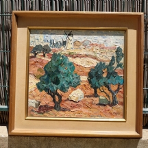 רוזנשטיין - 'טחנת הרוח במשכנות שאננים בירושלים' - שמן על בד, חתום ומתוארך: 1976