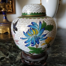 כלי קלואזונה (Cloisonné) סיני ישן מעוצב בצורת כלי לג'ינג'ר (Chinese ginger jar)