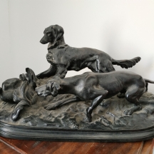 פסל ברונזה ישן, בסגנון עבודתו של האמן 'Pierre Jules Mene' (צרפתי 1810-1879)