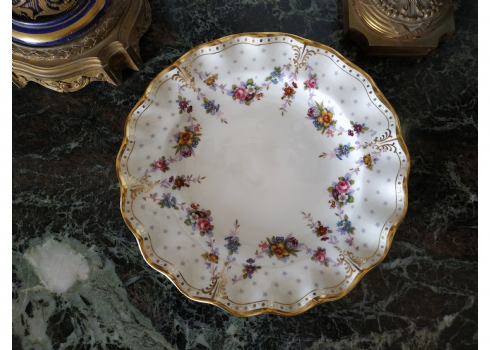 צלחת פורצלן אנגלית איכותית מתוצרת: 'דרבי' (Derby porcelain)