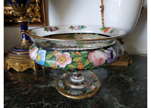 לאספני זכוכית ולמביני דבר - כלי זכוכית בוהמי עתיק יפה ואיכותי מהמאה ה-19