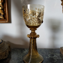 גביע זכוכית וינאי עתיק ואיכותי מאד, מתוצרת: 'J. & L. Lobmeyr'