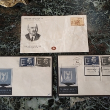 לוט של שלוש מעטפות מבויילות עם דמותו של חיים ויצמן.