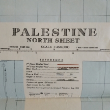 מפה ישנה של פלשתינה משנת 1946