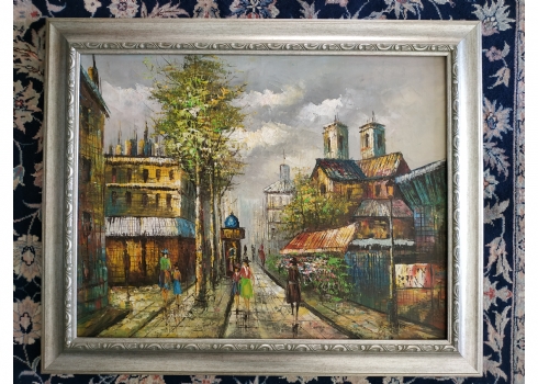 'לוח המודעות ברחוב מרד אלור' - ציור ישן