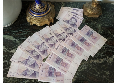 לאספני שטרי כסף ישנים - לוט של 20 שטרות כסף ישנים משומשים.