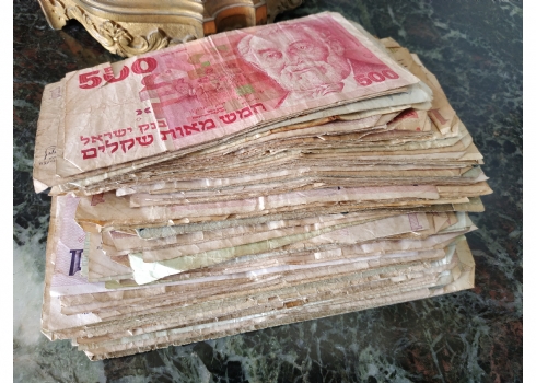 לאספני שטרי כסף ישנים - לוט גדול של 92 שטרות כסף ישנים שונים