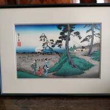הדפס יפני עתיק על פי חיתוך עץ (Antique Japanese Woodblock Print)