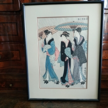 הדפס יפני עתיק על פי חיתוך עץ (Antique Japanese Woodblock Print)