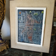 'צפת' - ציור ישן, שמן על בד, חתום: Nave