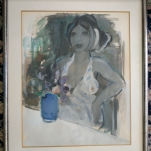 פימה (אפרים רויטנברג) (Fima (Efraim Roeytenberg)) - 'אישה וכד פרחים כחול'