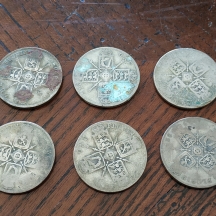 לוט של 6 מטבעות כסף, בריטניה, 2 שילינג / פלורין