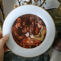 צלחת פורצלן גרמנית דקורטיבית מתוצרת: 'רוזנטל' על פי שחקני הקלפים של פול סזאן