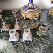לוט של 3 זוגות פמוטי מתכת שונים ישנים קטנים