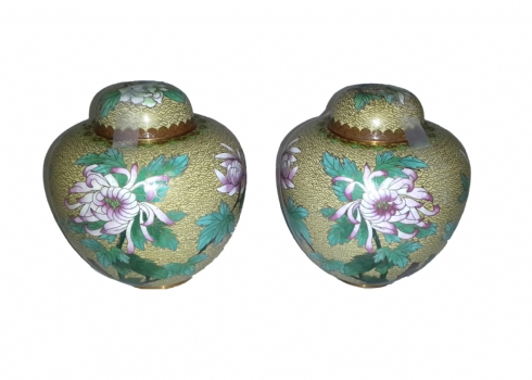 זוג כדי קלואזונה (Cloisonné) סינים ישנים