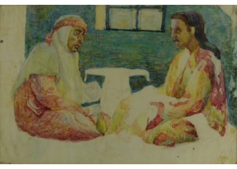 שמואל בן דוד (בצלאל) - 'דמויות מזרחיות' – עבודת בצלאל מעיזבונו של האמן