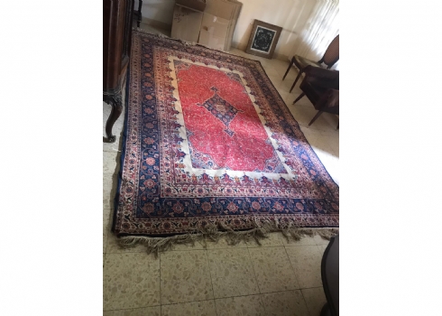 שטיח קשאן פרסי ישן ויפה, דוגמה לא שיגרתית, במצב טוב, מידות: 210X330 ס"מ.