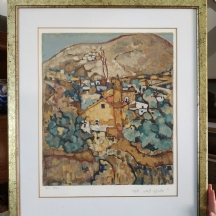 סטימצקי, אביגדור (Avigdor Stematsky) - 'צפת 1928' - ליטוגרפיה יפה במיוחד, חתומה