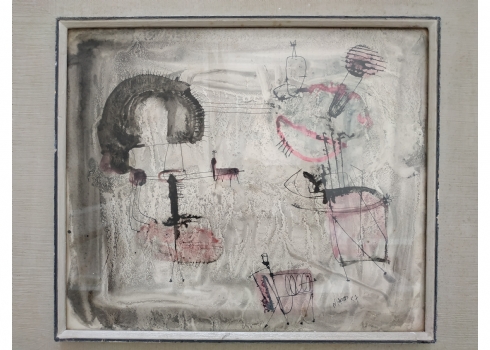 Nikos Kessanlis ( נכתב גם: Nikos Kessanlēs) אמן יווני ידוע (1930-2004) - 'מופשט'