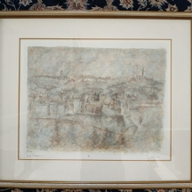 חנן מילנר - 'ירושלים' - הדפס ישן, חתום בעיפרון