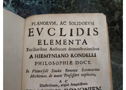 לאספני ספרים עתיקים -  Evclidis Elementa משנת 1693