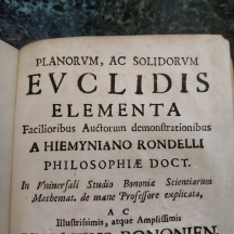 לאספני ספרים עתיקים -  Evclidis Elementa משנת 1693