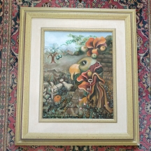 מפתח לבן בנוף פנטסטי