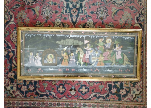 ציור הודי ישן ויפה על בד