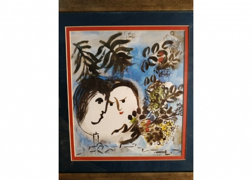 מארק שאגאל (Marc Chagall) - 'אוהבים (Lovers)'