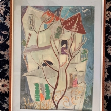 מיליה לאופר, (Milia Laufer) -'שכנות וסולמות' - הדפס מצולם, חתום בפלטה