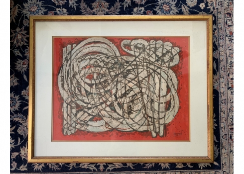 אביגדור לואיזאדא (רנזו) (Avigdor (Renzo) Luisada) -'מופשט באדום'
