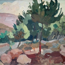 סמיון רוזנשטיין - 'נוף חורשה בדרך לירושלים'
