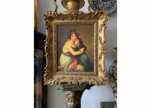 'Madame Vigée Le Brun and her daughter Jeanne Lucie Louise' - הדפס ממוסגר על פי