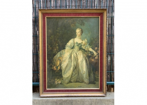 מאדאם ברגרה (Madame Bergeret) - הדפס על פי פרנסואה בושה (Francois Boucher)